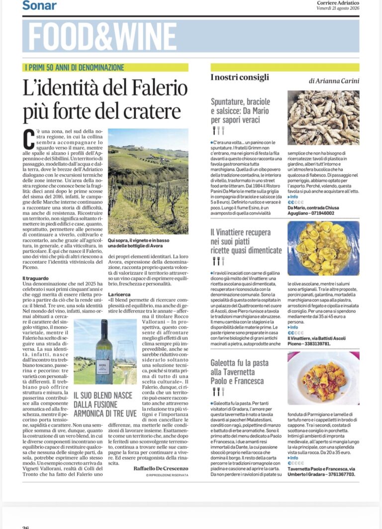 Articolo Falerio - Corriere Adriatico
